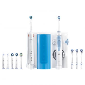 Oral-b Smart 5000 + Oxyjet Adulto Cepillo Dental Oscilante Azul, Blanco