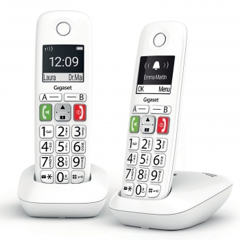 Gigaset E290 Teléfono Dect/analógico Blanco Identificador De Llamadas