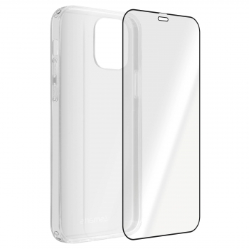 Funda Iphone 12 Mini Flexible Cristal Templado 4smarts Negro
