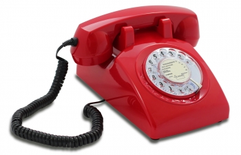Teléfono Vintage 60s Cable Rojo