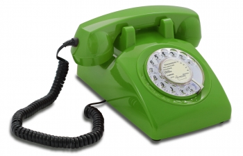 Teléfono Vintage 60s Cable Verde