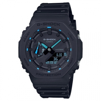 Reloj Analógico Digital Casio G-shock Trend Ga-2100-1a2er/ 49mm/ Negro Y Azul
