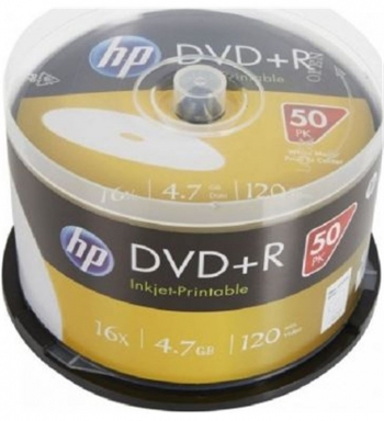 Hp Dre00026wip-3 Dvd+r Print 16x/ Tarrina-50uds Dvd Grabador