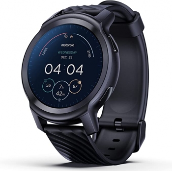 Motorola Moto Smartwatch 100 - Reloj Inteligente De 42 Mm, Hasta 14 Días De Batería, Frecuencia Cardiaca, Spo2,  Ios Y Android - Negro