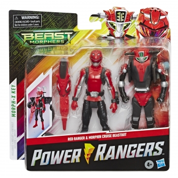 Ranger Rojo Y Morphin Cruise Beastbot - Figura - Power Rangers Beast Morphers - 4 Años+