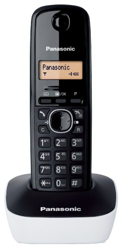 Panasonic Kx-tg1611 Dect Identificador De Llamadas Negro, Color Blanco