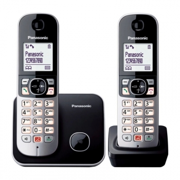 Teléfono Panasonic Kx-tg6852spb Duo Negro Bloqueo