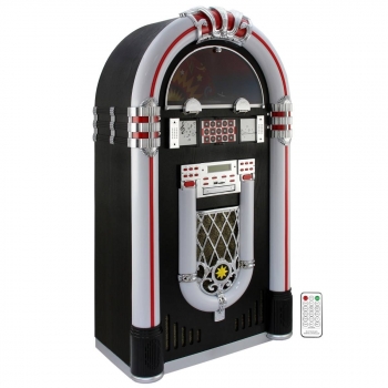 Monstershop - Jukebox Años 50 Con Vinilo, Cd, Usb, Bluetooth, Sd/mmc Memory Card, Radio Fm Y Aux 128cm X 64cm X 38cm