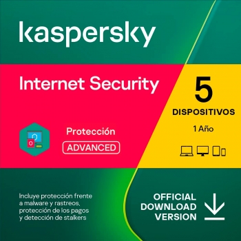 Kaspersky Internet Security 5 Dispositivos 1 Año 2023