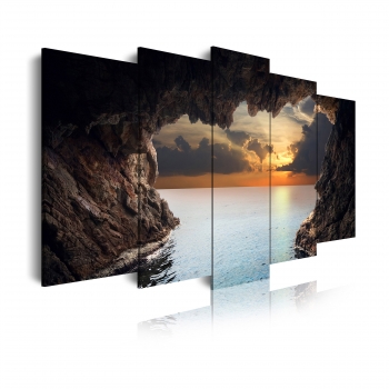 Dekoarte - Cuadros Modernos Impresión Digitalizada | Paisaje Cueva | 150x80cm