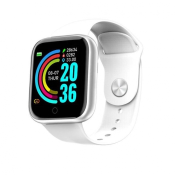 Smartwatch Trend  1.3", Ritmo Cardíaco + Podómetro + Distancia (gps) + Calorías + Monitor De Sueño, Notificaciones De Llamadas/sms, Notificaciones Bluetooth, Reloj + Alarma, Compatible Con Ios Y Android - Blanco
