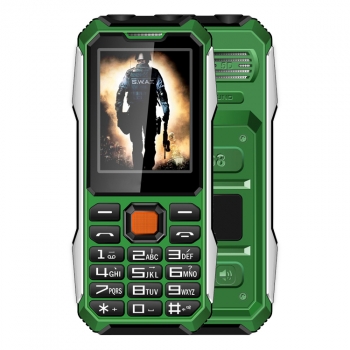Teléfono Móvil Antichoque A6+ Dual-sim 2.4'', Single Core, 32 Mb Ram + 32 Mb Rom - Verde