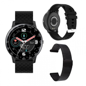 Smartwatch H30, 1.3'' Tft Hd, Bluetooth 4.0, Podómetro, Calorías, Distancia Recorrida, Notificaciones: Llamada, Sms, Redes Sociales - Negro/negro