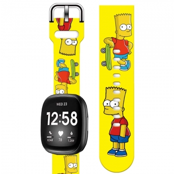 Correa Silicona Liquida Suave Para Fitbit Versa 2 The Simpsons