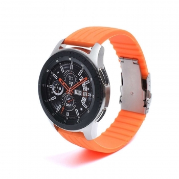 Correa Silicona Con Cierre Ajustable De Acero Para Huawei Watch Gt 3 Pro 46mm Naranja