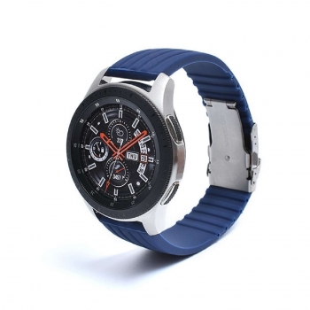 Correa Silicona Con Cierre Ajustable De Acero Para Xiaomi Mi Watch 1.39" Azul Oscuro