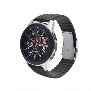 Correa Silicona Con Cierre Ajustable De Acero Para Samsung Galaxy Watch 5 40mm Gris