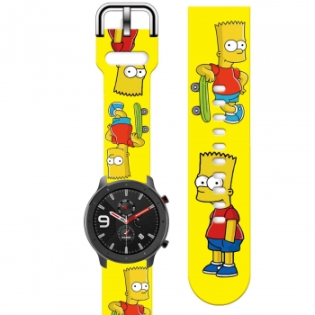 Correa Silicona Liquida Suave Para Samsung Galaxy Watch 3 Lte 45mm The Simpsons