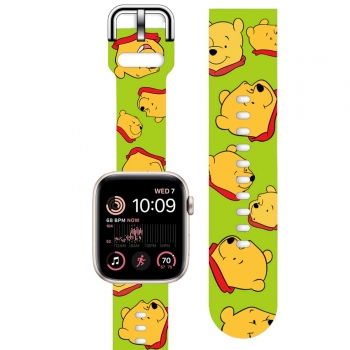 Correa Silicona Liquida Suave Para Apple Watch Series Se 44mm Winie The Pooh