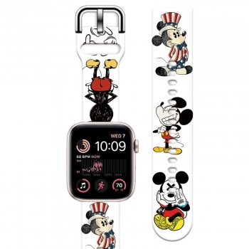 Correa Silicona Liquida Suave Para Apple Watch Series 3 38mm Mickey