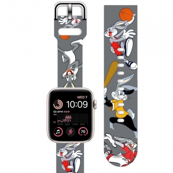 Correa Silicona Liquida Suave Para Apple Watch Series 8 41mm Bugs Bunny