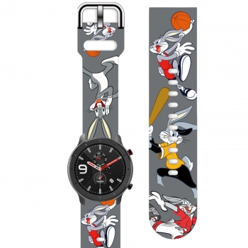 Correa Silicona Liquida Suave Para Samsung Galaxy Watch 3 4g 41mm Bugs Bunny
