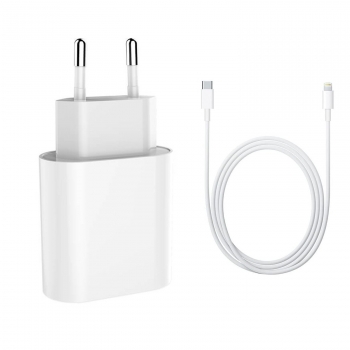 Cable 2 Metros + Base Cargador Fast Charge Pd 3.0 18w Para Iphone 11 Pro Max