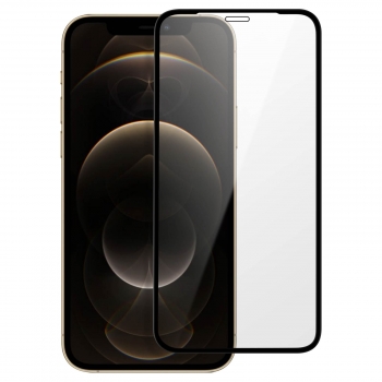 Cristal Templado Iphone 12 Pro Max 9h Oleofóbico Hardglass Max 3mk - Negro
