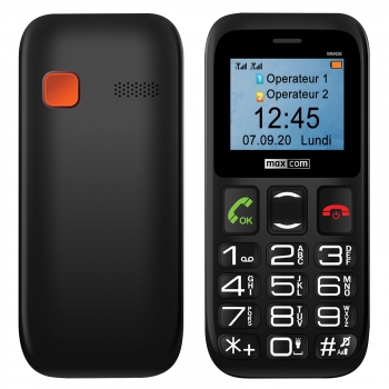 Teléfono Senior Doble Sim Botón Sos 600mah Autonomía 3h Mm426 Maxcom - Negro