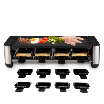 Raclette 1400w | Grill 8 Personas | 16uds Mellerware Yummy! Black