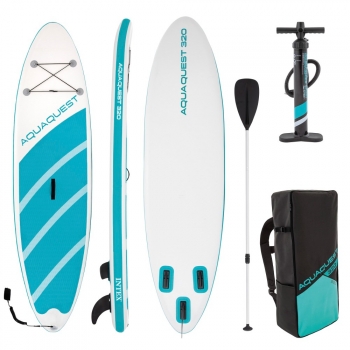 Tabla Paddle Surf Hinchable Intex Aqua Quest 81x320x15cm Con Accesorios