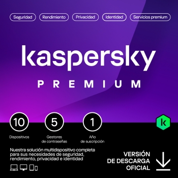 Kaspersky Premium 10 Dispositivo Licencia Digital 1 Año