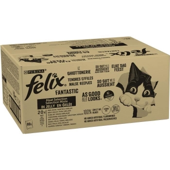Sobres Frescos Para Gatos Jelly Mixed Selection - 80 X 85g - Felix