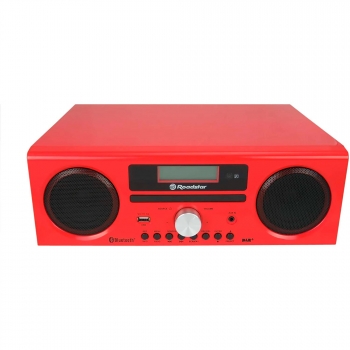 Roadstar Hra9dbt-rdl Radio Portátil Dab/dab+/fm, Reproductor Cd-mp3, Bluetooth, Usb, Aux-in, Grabador, Pantalla Lcd, Mando A Distancia, Rojo