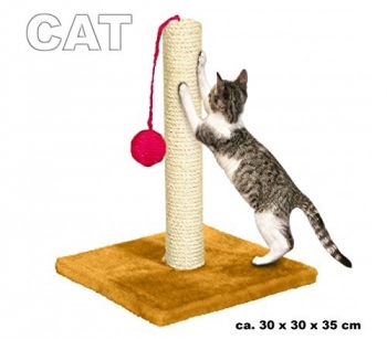 Rascador De Sisal Con Base De Madera Para Gatos - Juguete Para Mascotas