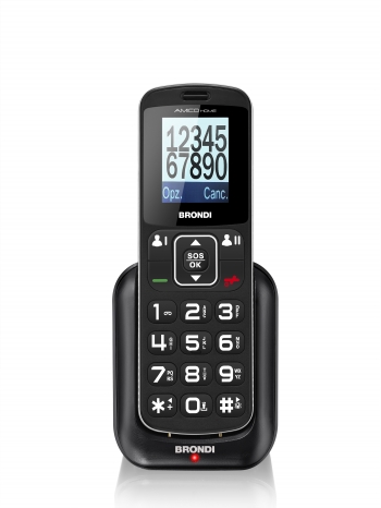 Brondi Amico Home 4,5 Cm (1.77') 90 G Negro Teléfono Básico