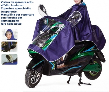 Funda Impermeable Unisex Scooter Motos Universal  | Azul