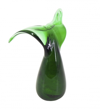 Figura Aleta Marina Cristal Verde 14 X 13 X 16 Cm
