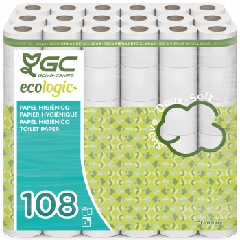 Papel Higiénico Gcecologic+ Celulosa Reciclada 118 Rollos De 18m