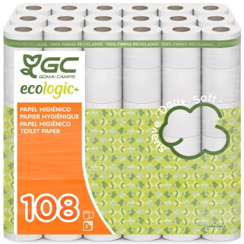 Papel Higiénico Celulosa Reciclada Gcecologic+ 108 Rollos De 22,4 M