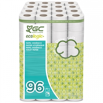 Papel Higiénico Gcecologic+ Celulosa Reciclada 96 Rollos De 18m