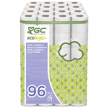 Papel Higiénico Celulosa Reciclada Gcecologic+ 96 Rollos De 34,5 M