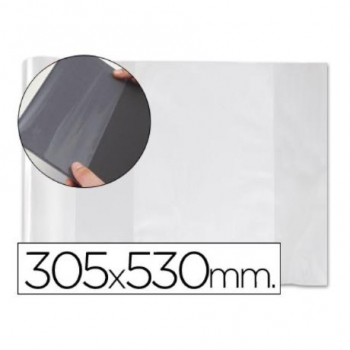 Forralibro Pvc Con Solapa Ajustable Adhesivo 300x530 Mm (pack De 100)