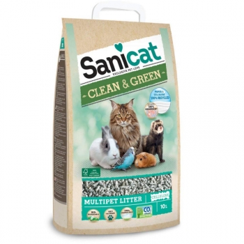 Sanicat Clean&green Celulosa Absorbente Para Gatos - 10 L