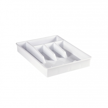 Portacubiertos 5 Compartimientos Plástico Denox 33 X 24,5 X 4,8 Cm Blanco