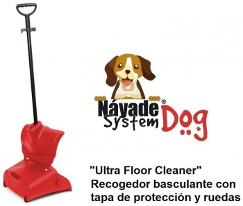 Nayade System Ultra Floor Cleaner Recogedor Basculante Con Tapa De Protección Y Ruedas. Especial Hogares Con Mascotas