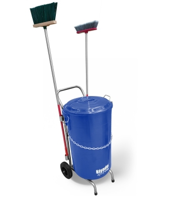 Street Cleaning Cart Eco Plus Carro Limpieza Viaria + Cubo Azul Y Tapa 120 Lt