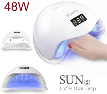 Lampara Led / Uv De Uñas 48w Secador Para Manicura Gel Esmalte Permanente 220v, Sun 5