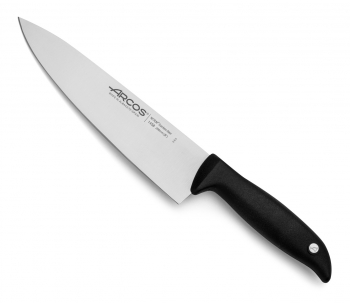 Cuchillo Chef Acero Inoxidable Arcos Menorca 200 Mm Color Negro