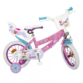 Bicicleta Infantil Toimsa Fantasy Walk 12" Rosa Blanco